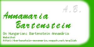 annamaria bartenstein business card